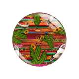 20MM cactus Pig lamb tiger Print glass snap button charms