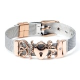 25 styles DIY stainless steel 10MM strap bracelet