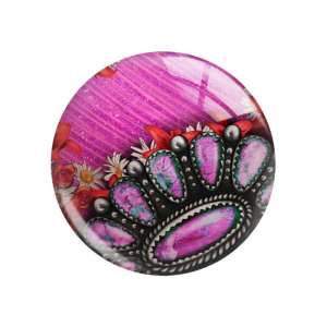 20MM Leopard Ocean Beach pattern Print glass snap button charms