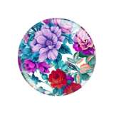 20MM Flower Leopard pattern  Print glass snap button charms