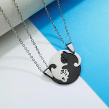 Stainless Steel Love Cat Fashion Couple Necklace