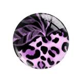 20MM sunflower Leopard  pattern Print glass snap button charms