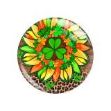 20MM sunflower Cartoon Dwarf pattern Print glass snap button charms