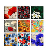10pcs/set  love Flower color tree of life Geometry pattern Leopard  Print 20MM Square Glass Snaps buttons