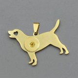 （Delivery time of 7 days） 14 styles Stainless steel love Cat Daschund Dog Pendant fit 20MM Snaps button jewelry wholesale