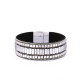 PU leather glass diamond magnetic buckle bracelet