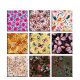 10pcs/set love sunflower Dog Cat mushroom Flamingo Moon and Whale Hippocampus Flower pattern Print 20MM Square Glass Snaps buttons