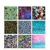 10pcs/set  love Flower color tree of life Geometry pattern Leopard  Print 20MM Square Glass Snaps buttons