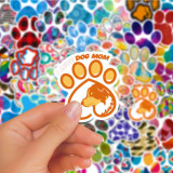 50 animal paw prints, paw graffiti stickers, laptops, electric scooters, waterproof decorations, waterproof stickers