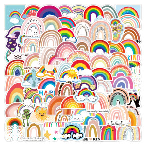 100 Rainbow Bridge Graffiti Stickers Car Luggage, Notebook, Water Cup, Refrigerator Waterproof Stickers