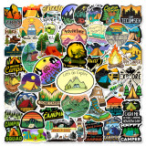 50 outdoor camping graffiti stickers, car phone, skateboard, water cup decorative stickers, waterproof