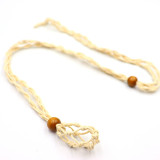 Woven Raw Stone Natural Stone Pendant Net Pocket Necklace Handmade Adjustable Necklace Rope