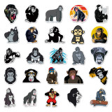 50 orangutan graffiti stickers, cartoon animal stickers, DIY phone case, water cup, suitcase stickers, waterproof