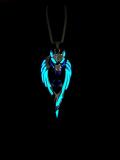 Hip Hop Street Nightlight Wolf Totem Northern Realm Wolf King Glow Pendant Necklace Stainless Steel Chain