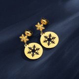 Stainless steel Christmas earrings