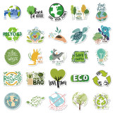 50 English environmental protection stickers to protect the environment, green ecology, cross-border graffiti, waterproof stickers, luggage stickers