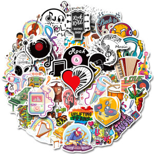 50 Rock Music Stickers Punk Beatles Rock Band Waterproof Stickers