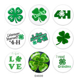 Painted metal 20mm snap buttons  Clover Print