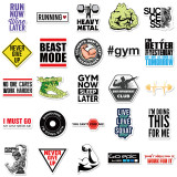 50 text stickers for gym incentive culture stickers, Taekwondo hall walls, gym decoration, waterproof stickers