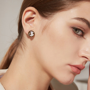 Stainless steel shell earrings