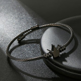 Stainless steel crown opening adjustable bracelet