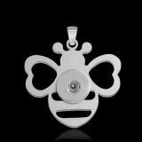 （Delivery time of 7 days） 18 styles Stainless steel love Christmas snake rabbit Clover Little Bear I love Jesus Pendant fit 20MM Snaps button jewelry wholesale