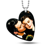 16 styles love Ghost Bride princess European and American TV dramas Acrylic stainless steel two-sided Painted Heart pendant 60CM Necklace