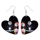 16 styles love Ghost Bride princess European and American TV dramas  Acrylic  stainless steel two-sided Painted Heart earrings