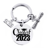 28 style stainless steel round 2023 Season of graduation gift metal keychain