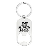28 Style Stainless Steel Father's Day Gift Family Couple Friend Gift Engraved Metal Keychain