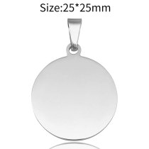 Stainless steel circular dog tag pet tag European and American gift engraved pendant