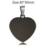 Stainless Steel Heart shaped Pendant Peach Heart Army Brand Love Dog Tag