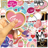 52 Wedding Party Decoration Graffiti Stickers Guitar Notes Luggage DIY Waterproof Stickers