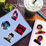 50 sheets of the weekly Wicken European and American celebrity stickers, computer phone case decoration, water cup waterproof sticker