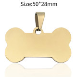 Stainless steel bone dog tag pet gift engraved hanging tag pendant