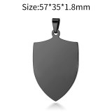 Stainless steel shield shaped dog tag cute pet anti loss DIY engraved hanging pendant