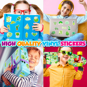 50 green stickers VSCO graffiti stickers luggage notebook ins small fresh waterproof stickers