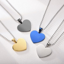 Stainless Steel Heart shaped Pendant Peach Heart Army Brand Love Dog Tag