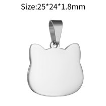 Stainless steel cat tag dog tag diy pendant