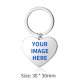 Stainless steel love Heart  Custom  Painted Acrylic Keychain