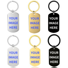 Stainless steel Custom dog tags  Painted Acrylic Key chain