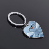 Stainless steel love Heart  Custom  Painted Acrylic Keychain