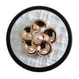 23MM love Butterfly metal Pearl Rhinestones snap button charms