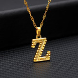 Stainless steel 26 letter  necklace