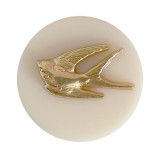 23MM Flower bird metal Pearl Rhinestones snap button charms