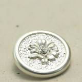 23MM Flower bird metal Pearl Rhinestones snap button charms
