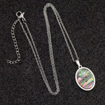 Stainless steel shell pendant necklace