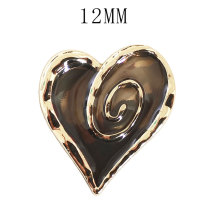 12MM love metal  DIY snap button charms