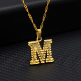 Stainless steel 26 letter  necklace