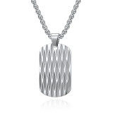 Stainless steel knife pattern pendant necklace